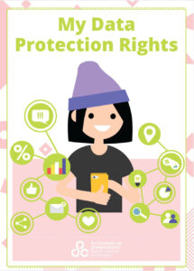 Illustration featuring the words "My data protection rights".