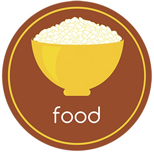 Food illustration featuring a bowl of popcorn.