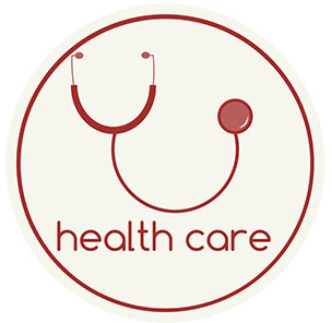 Health care illustration featuring a stethoscope.