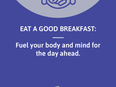 reminder to eat a good breakfast.